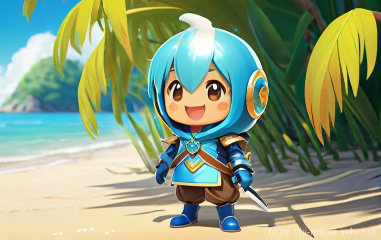 메이플스토리 레벨별 사냥터 추천 - Early Adventure at Gold Beach**
A cheerful, cute chibi-anime style fantasy adventure game character,...