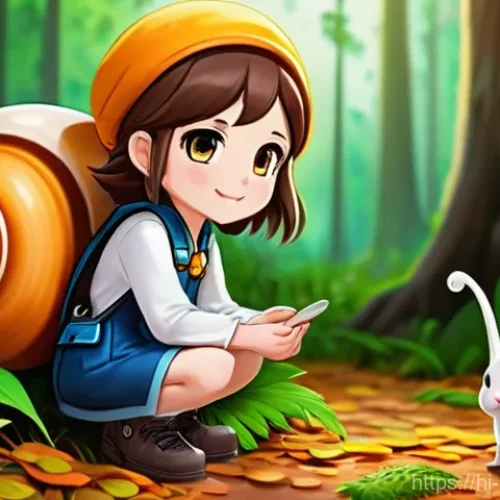 Home 20 메이플스토리 펫 훈련 방법 - A fully clothed MapleStory adventurer, wearing practical and modest adventuring attire, gently kneel...